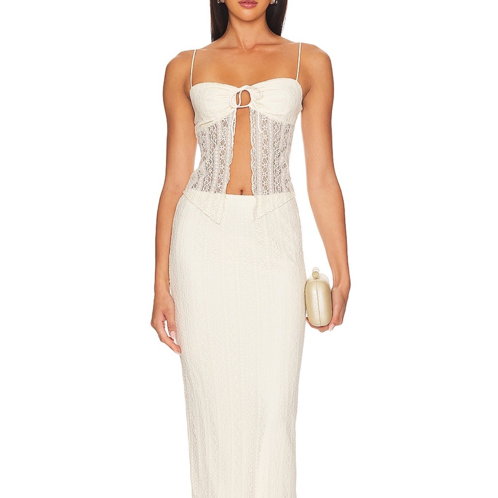 More to Come Lali Maxi Skirt Set in Ivory